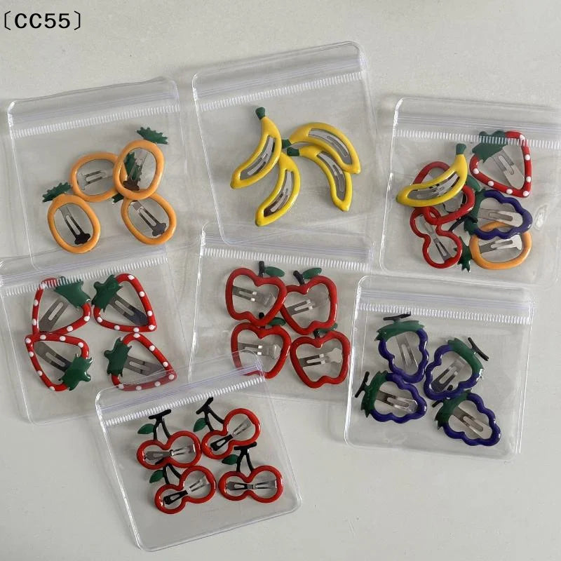 4/6Pcs Fruit BB Hair Clips for Girls – Cute Strawberry Hairpin Kids Hair Clips Qst
