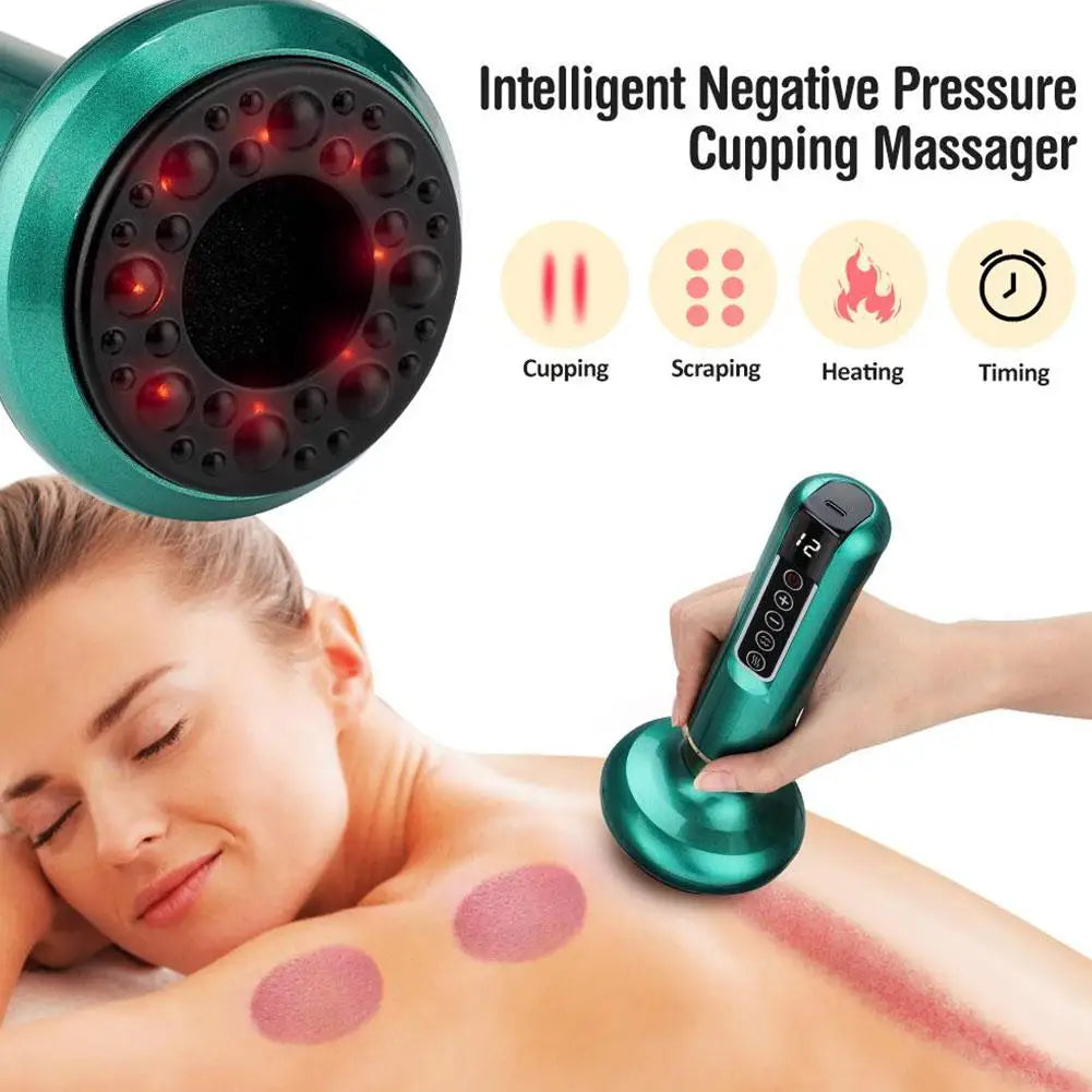 Qme Handheld Adjustable Cupping Massager – Rechargeable Cupping Massager Qme