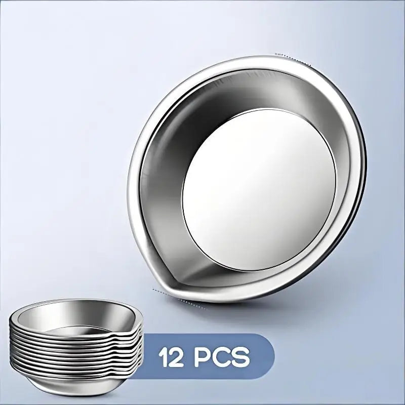 Stainless Steel Paint Palette Mixing Bowls – Odorless & Non-Toxic Paint Palette Bowls Qme A12