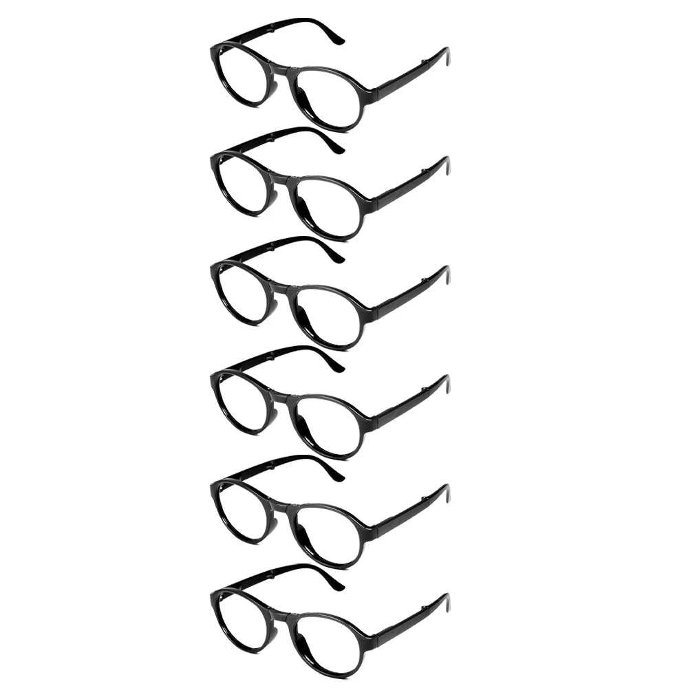 6pcs Foldable Auto-Focus Reading Glasses Unisex | VOPHA Reading Glasses Qst 6pcs-Black