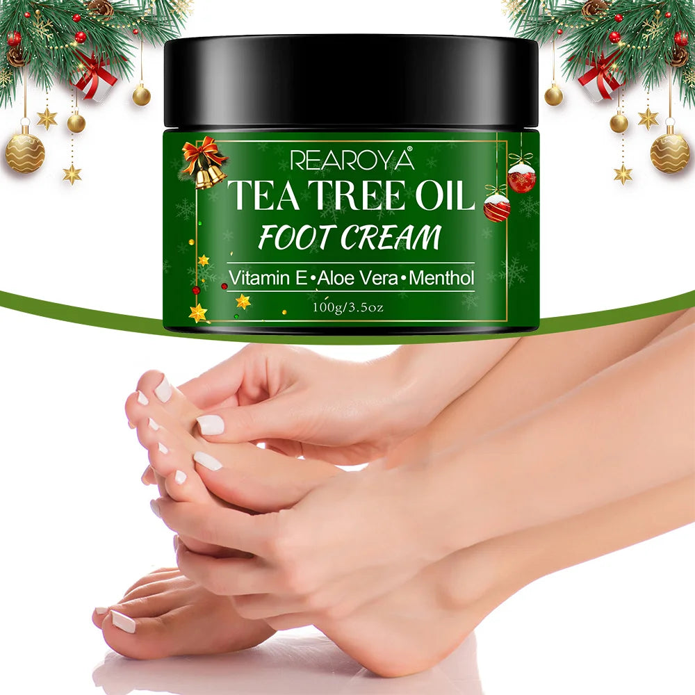 REAROYA Tea Tree Oil Foot Cream – Heel & Dry Skin Care 30g/60g Foot Cream Qst