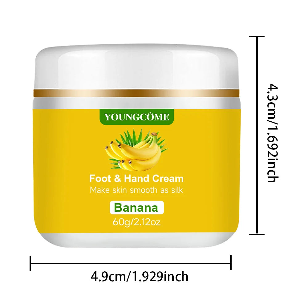 YOUNGCOME Banana Hand & Foot Cream – Moisturizing Heel Repair Foot & Hand Cream Qst 60G