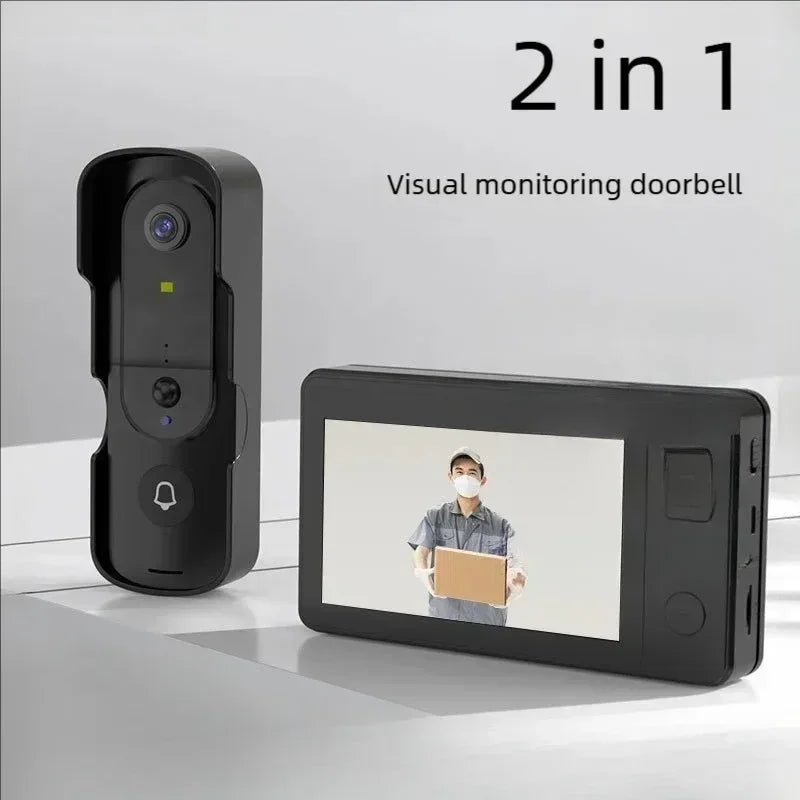 Wireless Video Intercom System – 120° Wide-Angle Doorbell Camera Video Intercom System Qme