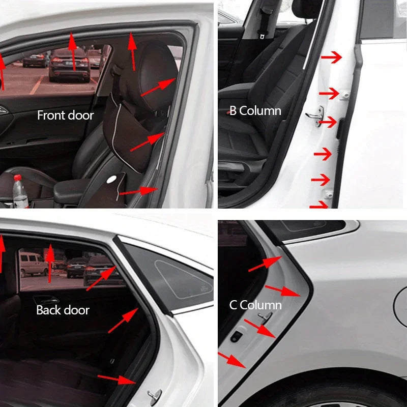Car Door Rubber Seal Strip L-Type Double Layer Weatherstrip Door Seal Weatherstrip Qme