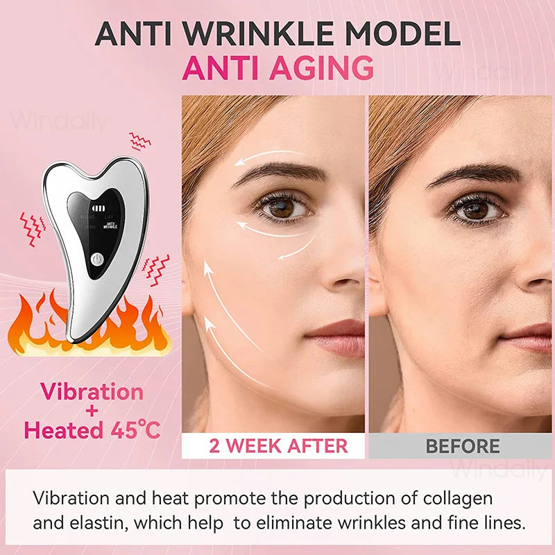4-in-1 Electric Gua Sha Face Massager | Lift & Tighten Facial Massager Device Qst