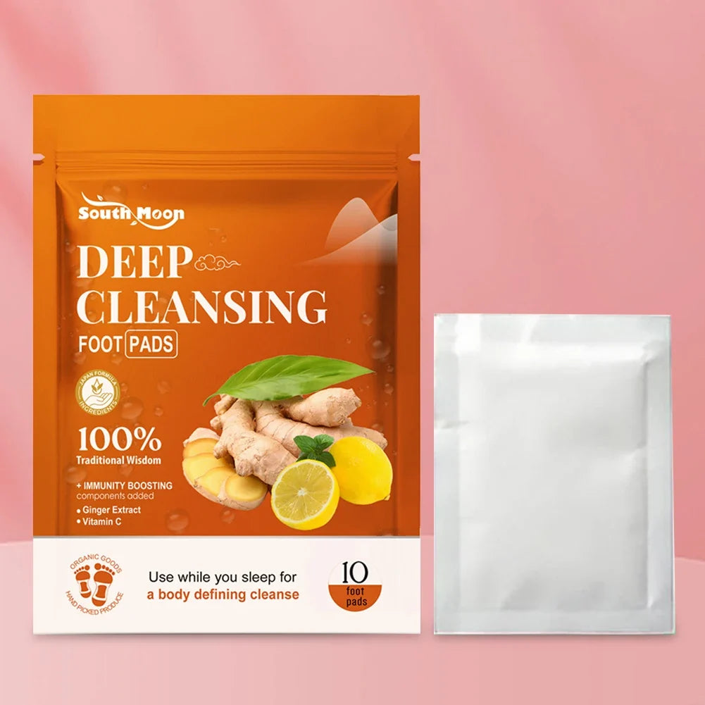 Ginger Foot Pads – Deep Cleansing Sleep Patches (10 Pack) Foot Care Patches Qme Default Title