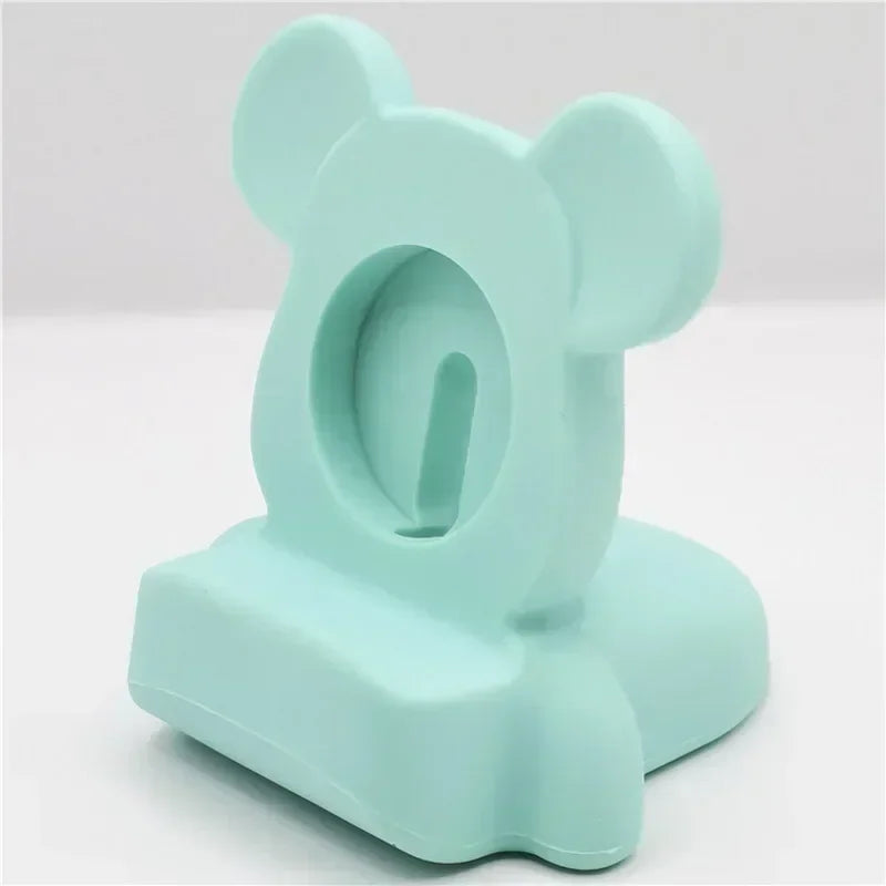 Silicone Desktop Stand for Apple Watch Series 4–10 & SE Apple Watch Stand Qme 02-Green