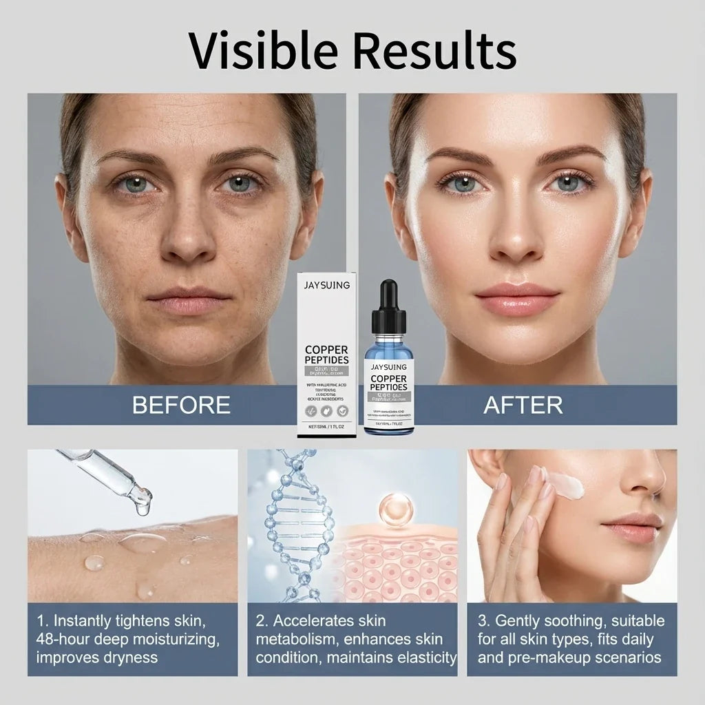Copper Peptide Face Serum – Hydrating & Firming | Qme Copper Peptide Serum Qme