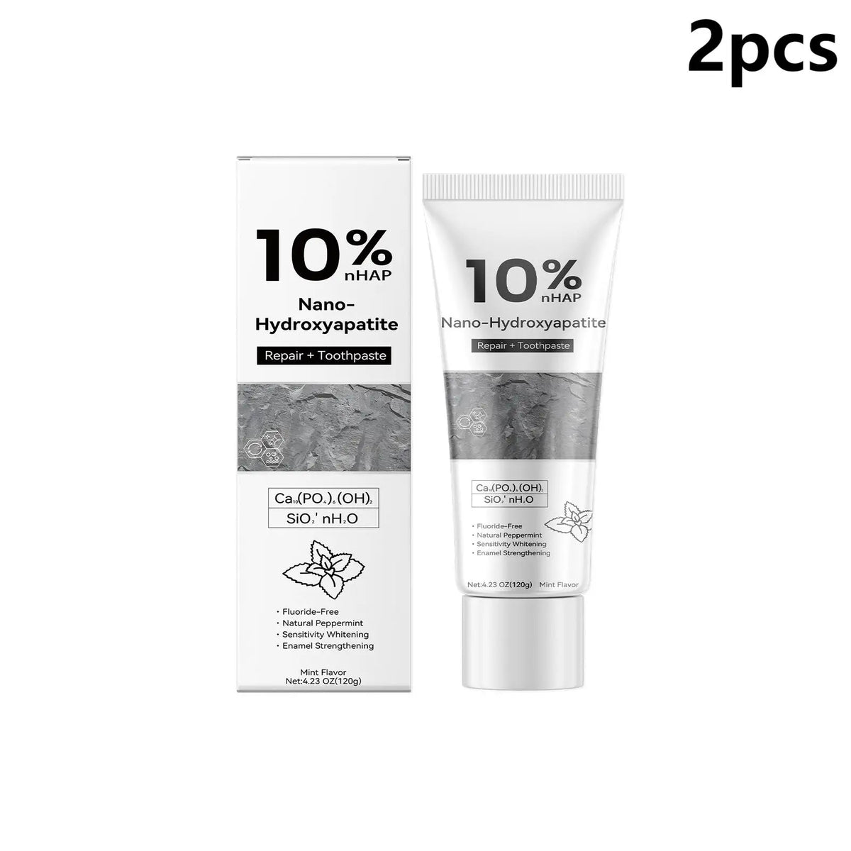 Nano Hydroxyapatite Toothpaste – Whitening & Enamel Repair Whitening Toothpaste Qst 2pcs
