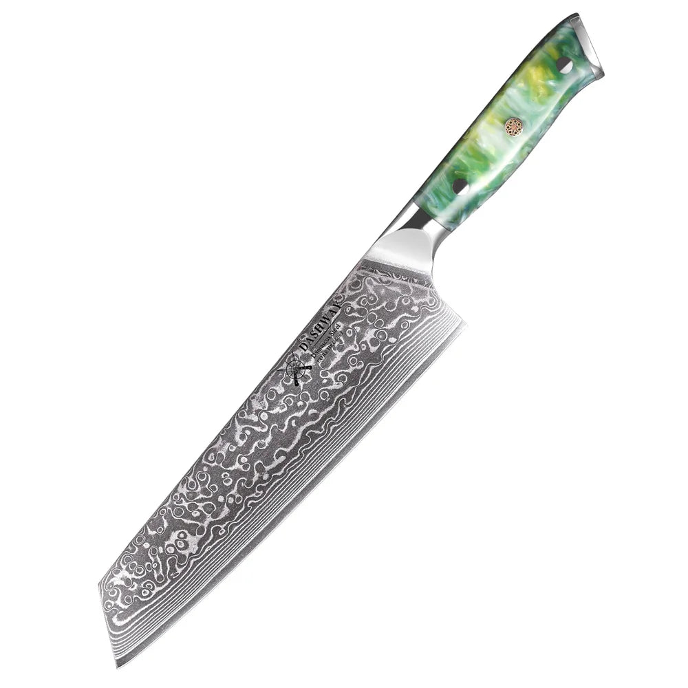 DASHWAY 8.5" Kiritsuke Chef Knife – 67-Layer Damascus Steel Damascus Chef Knife Qst Kiritsuke Knife 8.5 inch