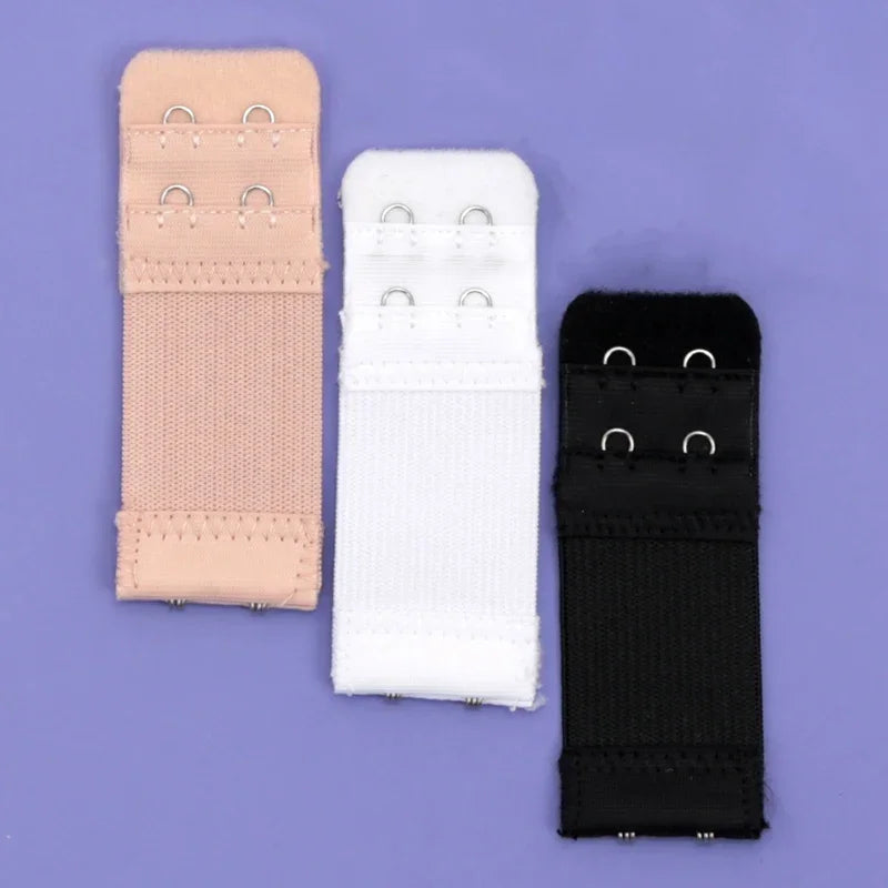 Women's 2-Row Hook Bra Extender Strap – Adjustable, 4 Colors Bra Extender Qme MULTI one size