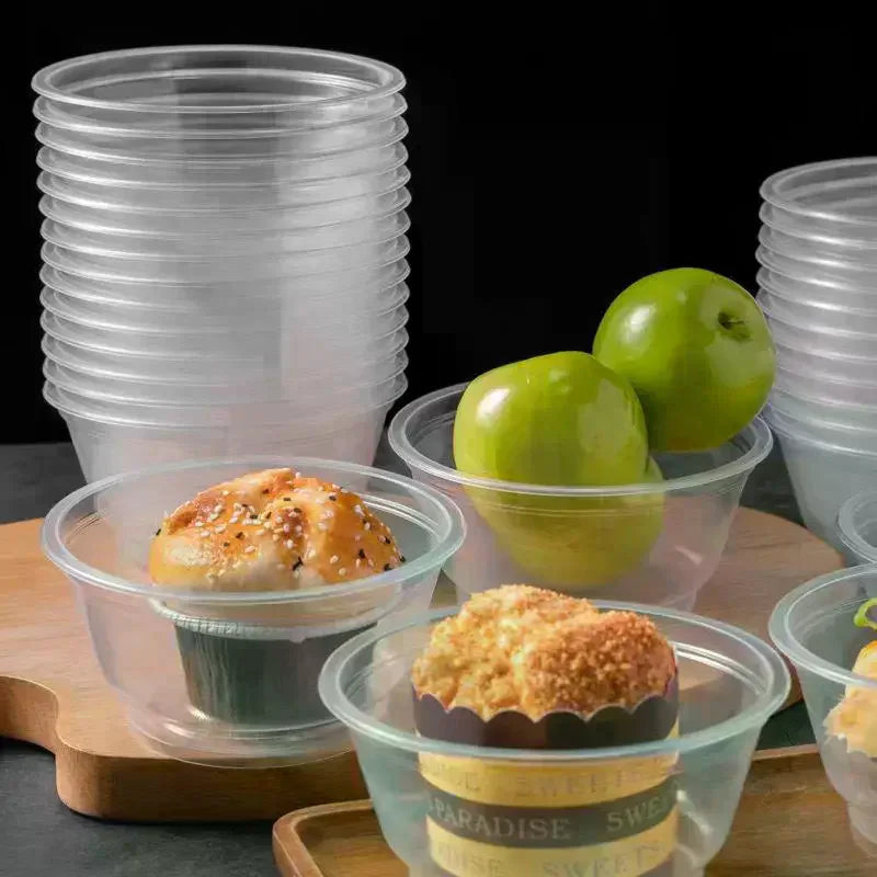 Disposable Clear Heavy Duty PP Bowls – Ice Cream & Dessert Disposable Plastic Bowls Qme