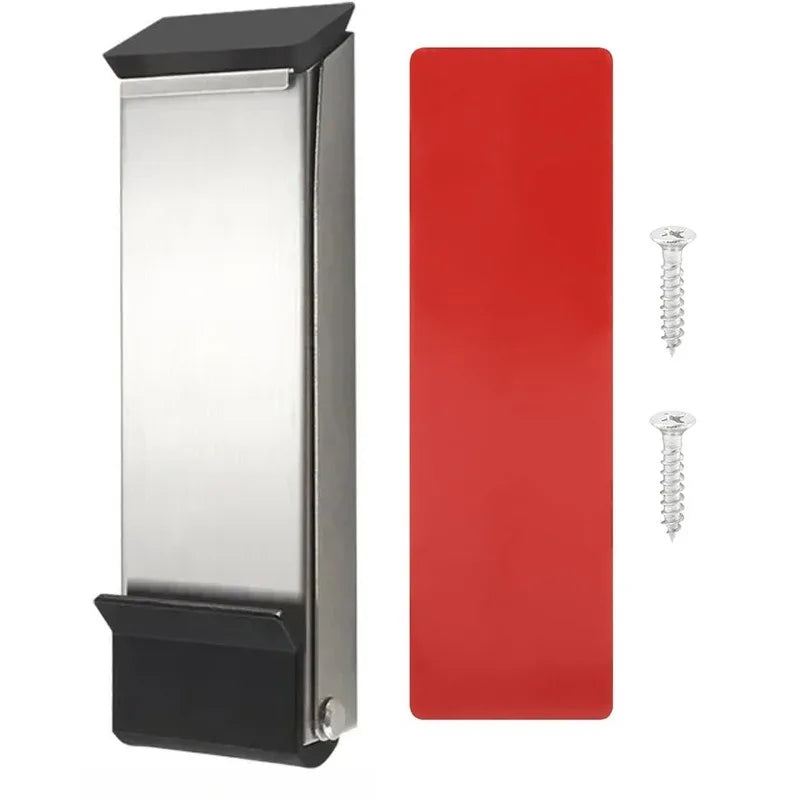 Heavy Duty Metal Door Stopper – Windproof Rubber Base Door Stopper Qme Silvery