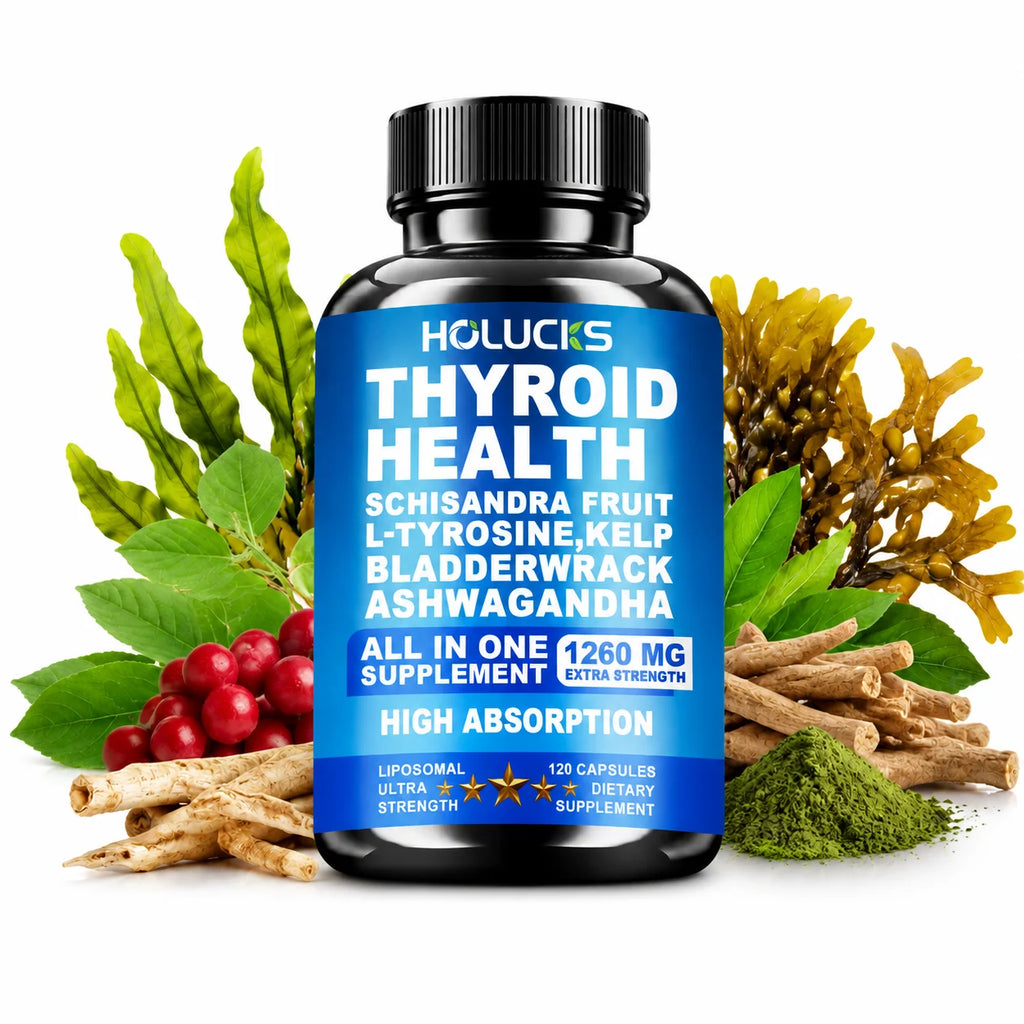 Thyroid Wellness Capsules – Ashwagandha, Kelp & Schisandra Wellness Supplement Qst
