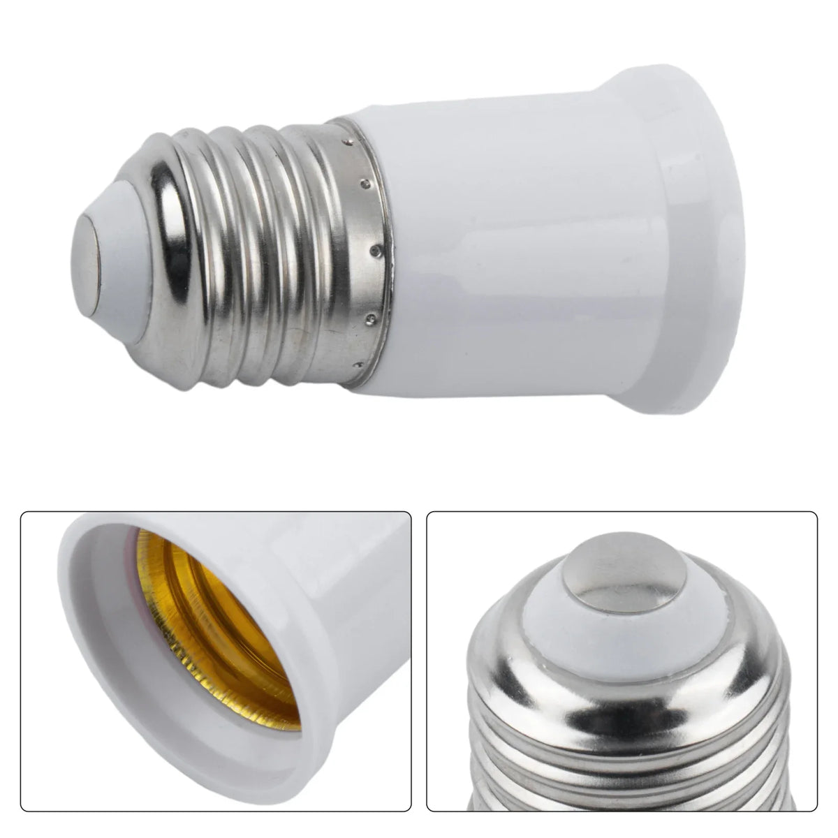 E27 E26 Socket Extender Adapter – 3cm Lamp Base Extension Lamp Socket Adapter Qme