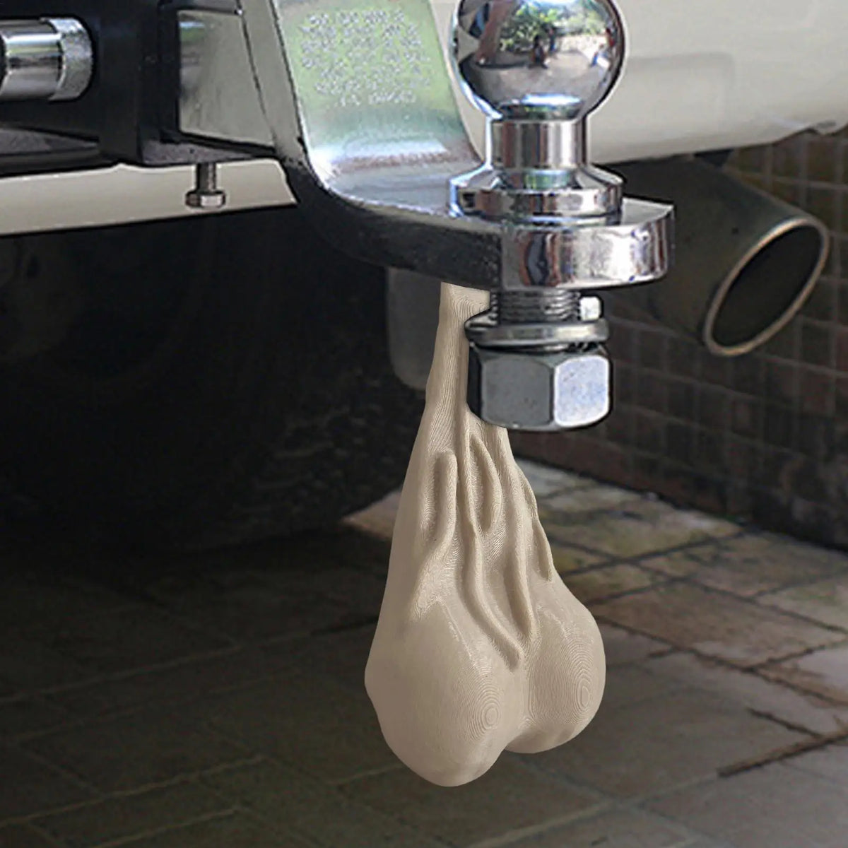 Truck Nuts Bumper Ornament | Funny Novelty Car Hitch Gift Novelty Hitch Ornament Qme