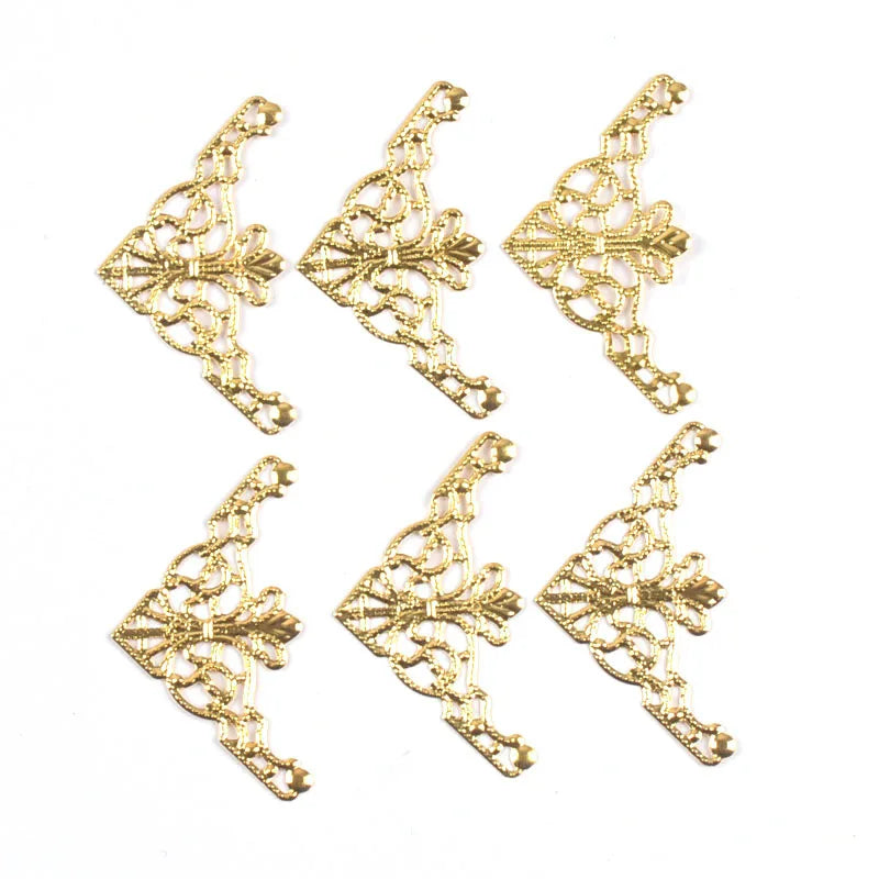 Antique Metal Filigree Corner Protector Wraps – Set of 3 Filigree Corner Wraps Qme