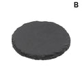 Japanese Slate Stone Reusable Drink Coaster | Decorative Kitchen Drink Coaster Qme B