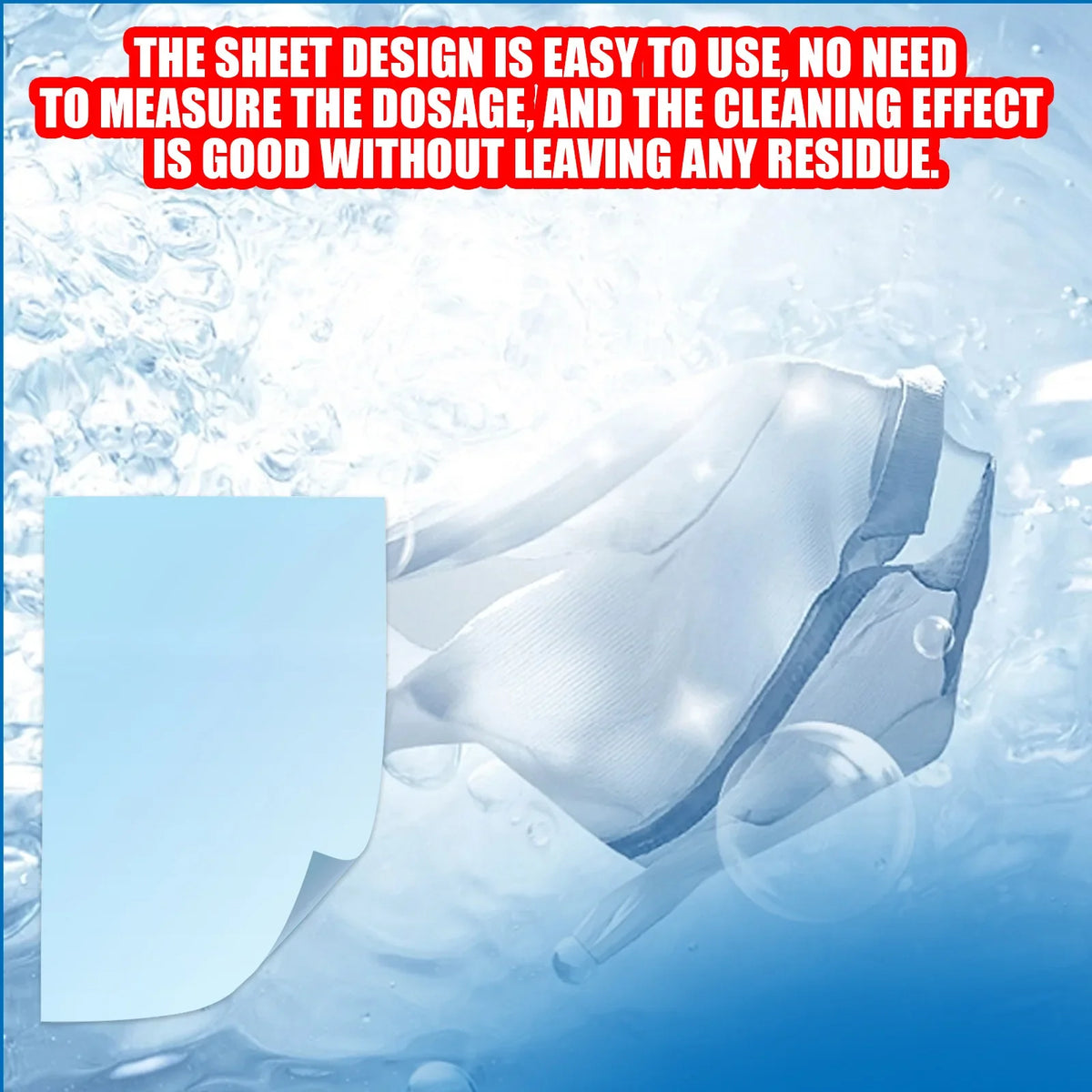 Concentrated Laundry Tablets – Plant-Based Bubble Soap Sheets Laundry Detergent Tablets Qme