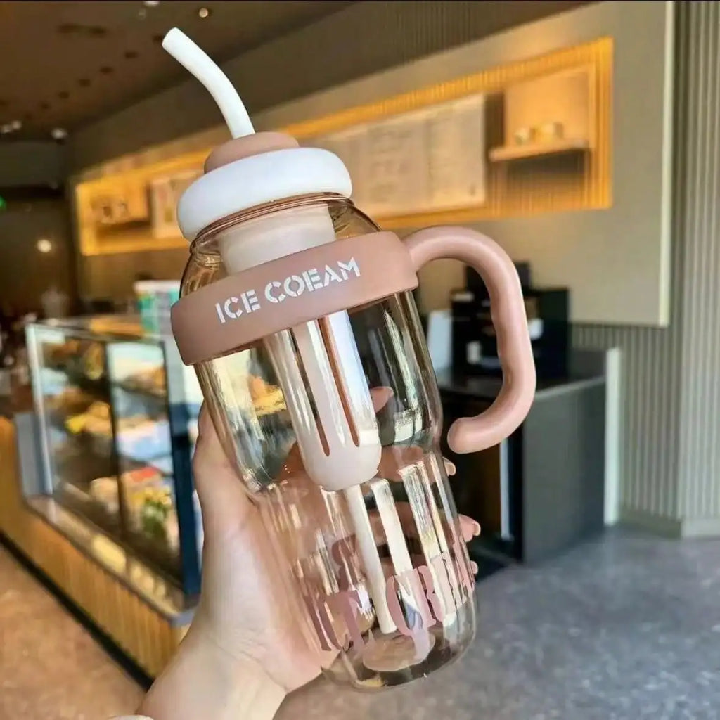 1300ml Large Capacity Ice Cup with Straw – Summer Tumbler Large Capacity Tumbler Qme