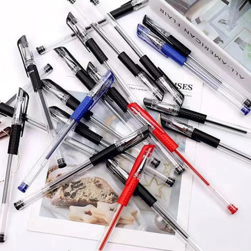 Kawaii Gel Pen Set – Black, Blue & Red Ink, Bullet Tip Gel Pen Set Qme