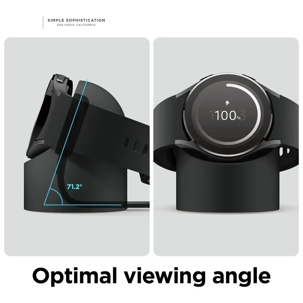 Samsung Galaxy Watch 7/6/5 Silicone Charger Stand Base Smartwatch Charger Stand Qme