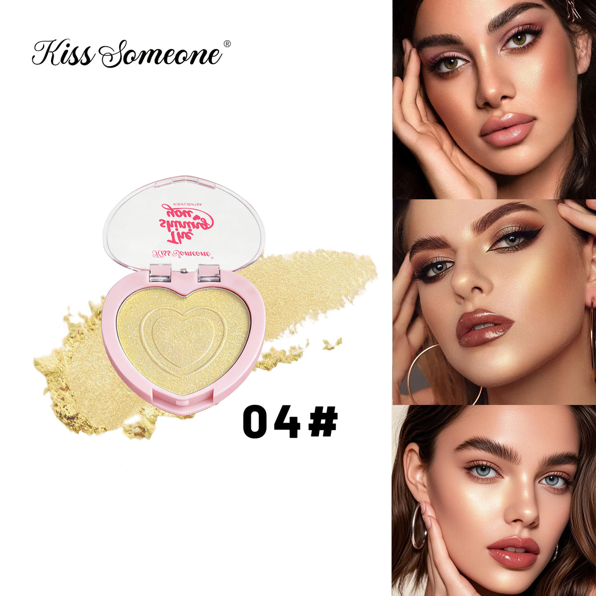 Sparkle Disc Highlighter – Long-Lasting High-Gloss Glow Face Highlighter Qme 602504 5g