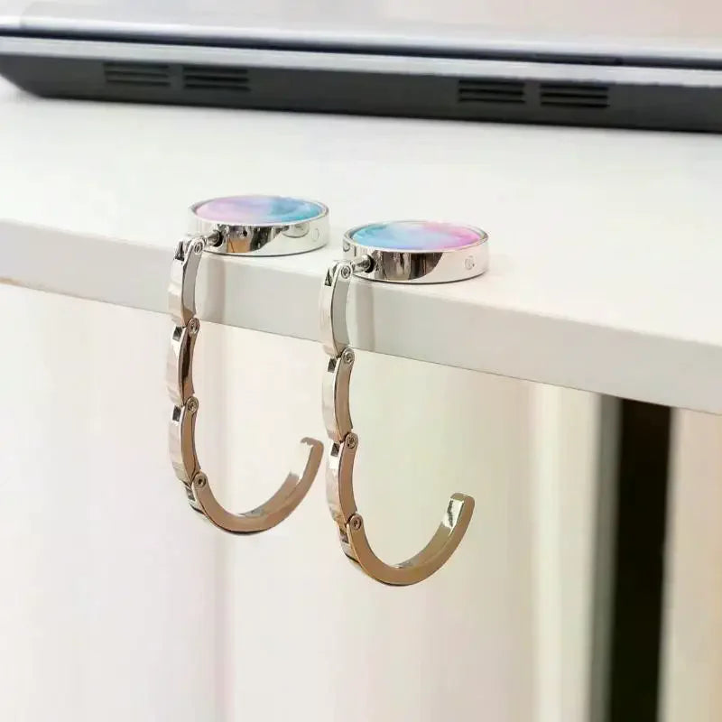 Foldable Handbag Hook – Portable Purse Hanger for Women Purse Hanger Hook Qme
