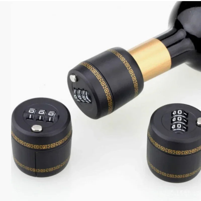 Combination Lock Wine Bottle Stopper – Password Code Security Wine Bottle Lock Qme
