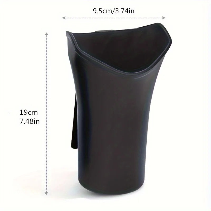 Stylish Hanging Car Trash Can | PP Vehicle Waste Bin Car Trash Can Qme Black