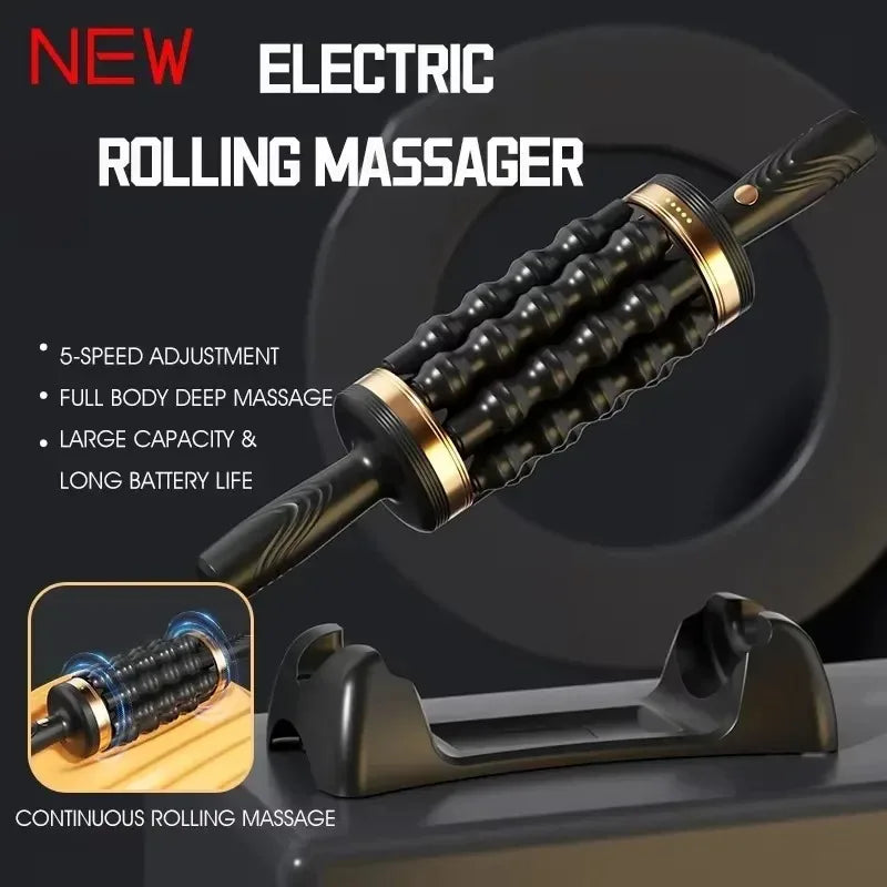 Cordless 360 Rolling Percussive Body Massager – 5-Speed USB-C Rolling Body Massager Qst
