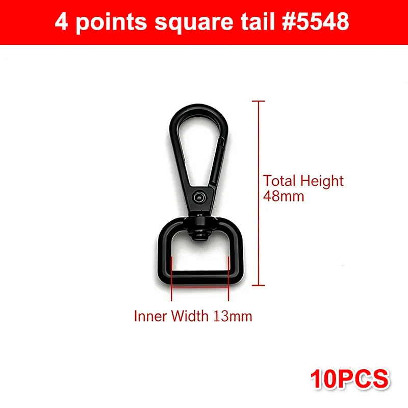 Zinc Alloy Swivel Snap Hooks – Heavy Duty Rust-Proof DIY Set Swivel Snap Hooks Qme 4 Black