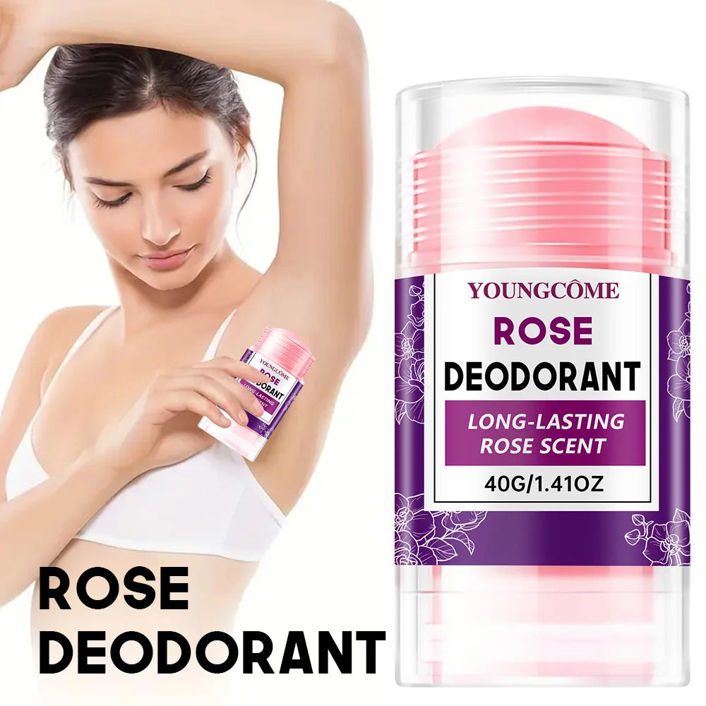 YOUNGCOME Rose Deodorant Stick – Women's Antiperspirant Deodorant Stick Qst
