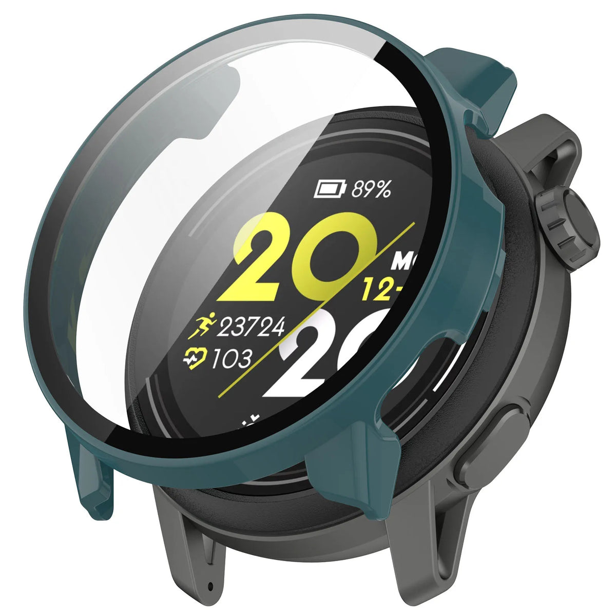 Tempered Glass Case for Coros Pace 2 & 3 Smartwatch Cover Smartwatch Protective Case Qme Pine Green For Coros Pace 2