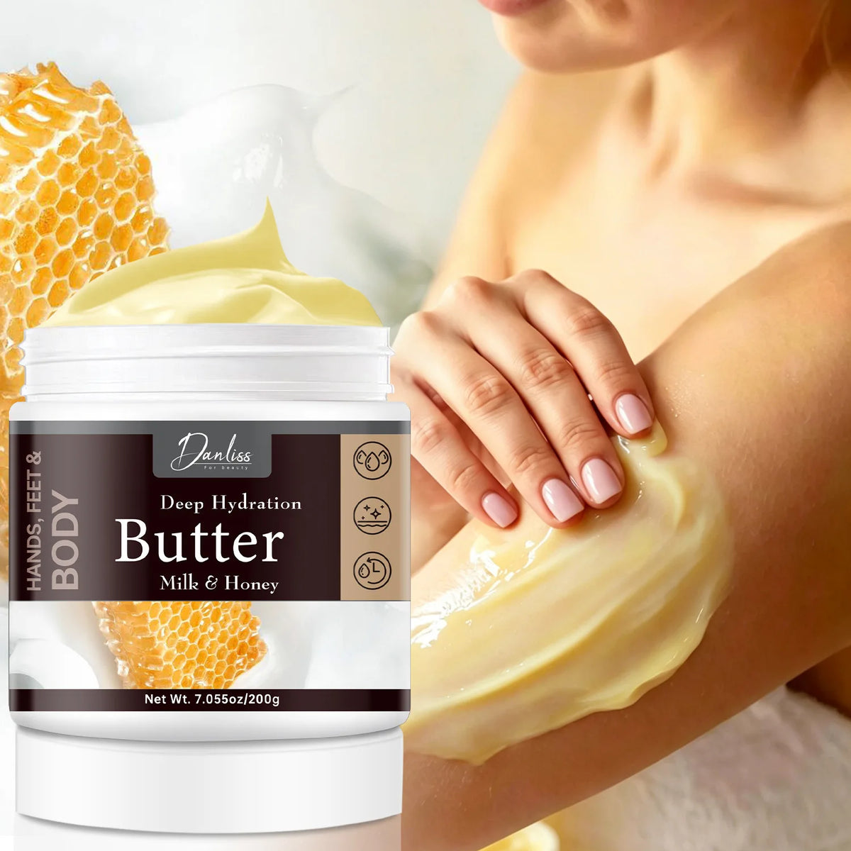 Milk & Honey Body Butter – Deep Hydration for Skin Body Butter Cream Qst