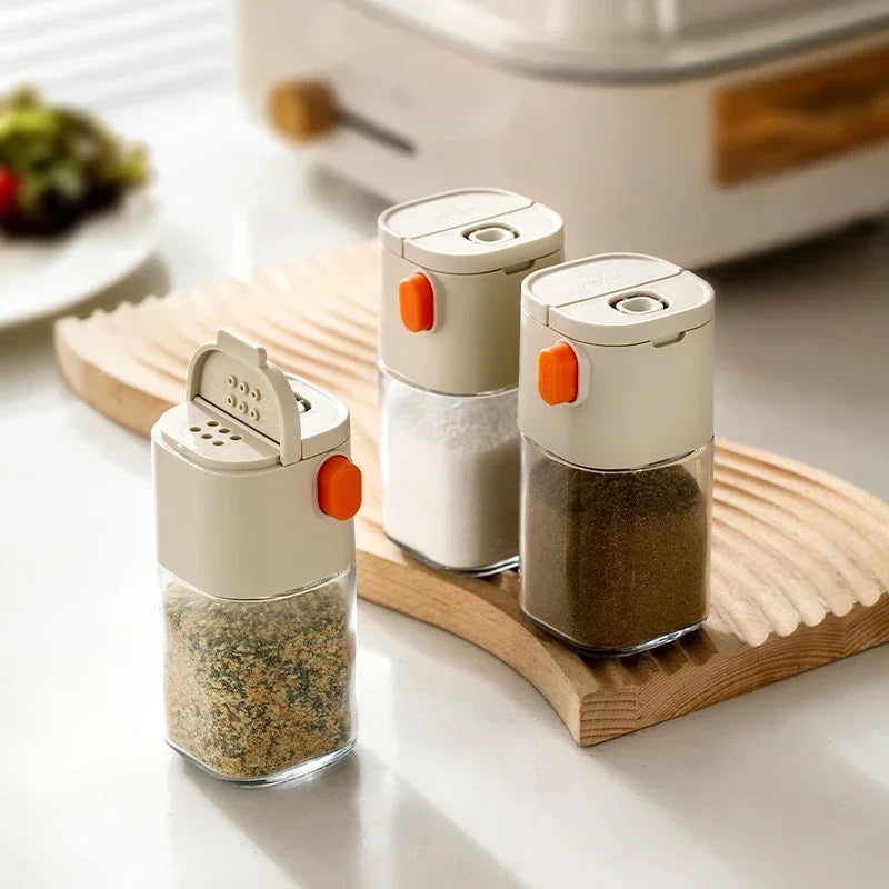 Glass Quantitative Salt & Seasoning Dispenser Bottle Seasoning Dispenser Qme