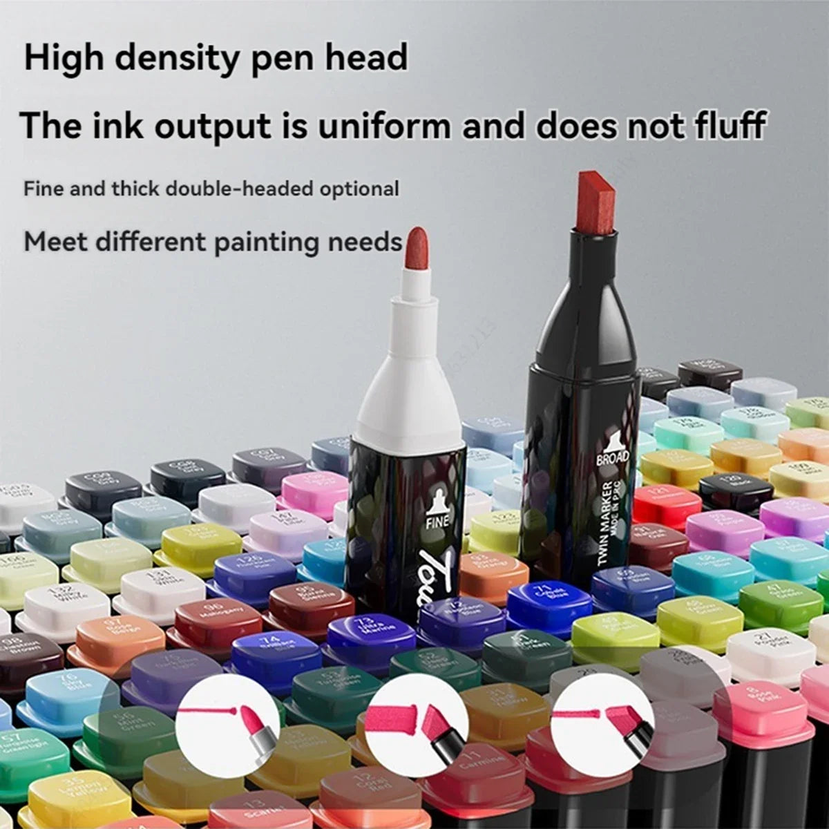 Dual Tip Alcohol Markers 6-Piece Set – Bright Ink Sketch Pens Alcohol Art Markers Qme
