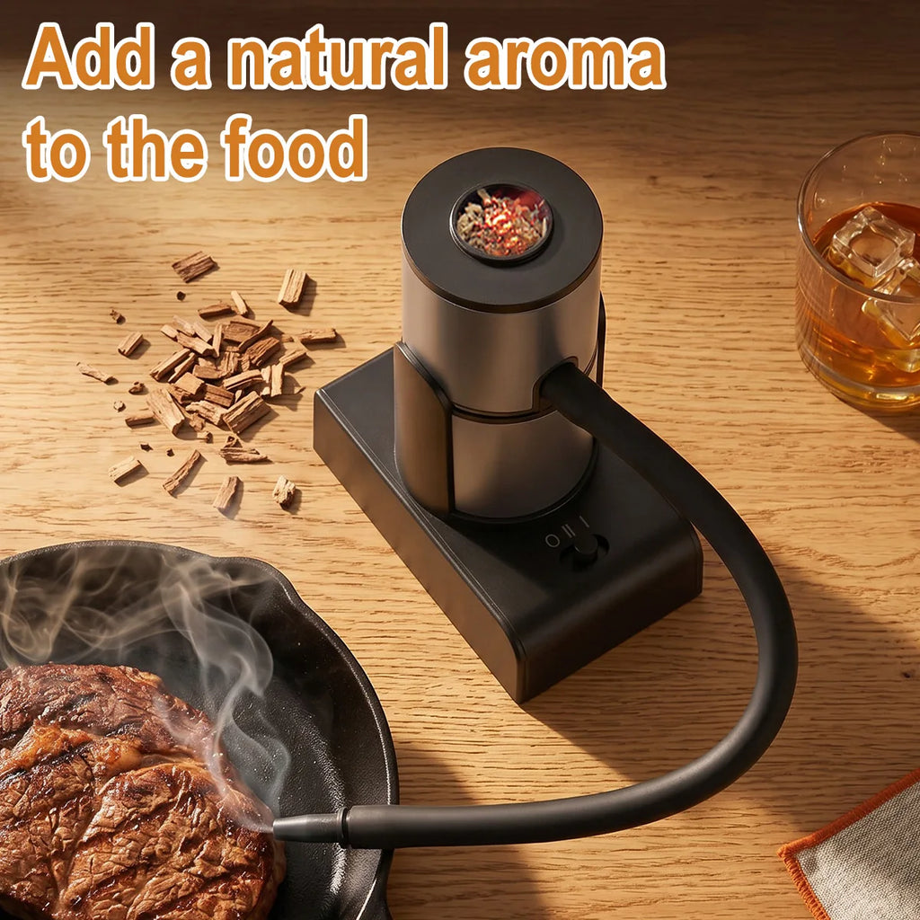 BORUiT SK301 Portable Food Smoking Gun – Cold Smoke Infuser Food Smoking Gun Qst
