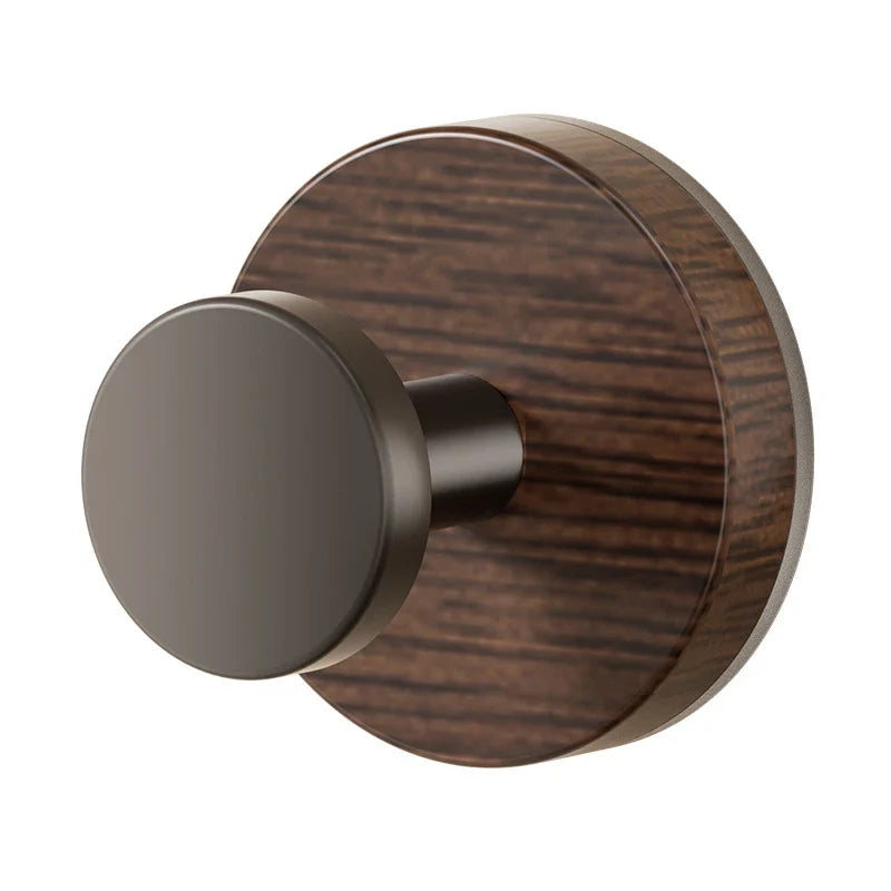 Wall-Mounted Wood-Look Suction Cup Hook Rack | Key Organizer Wall Hook Rack Qme