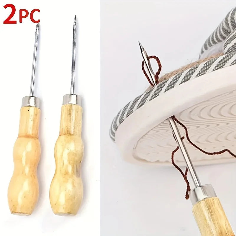 Wooden Handle Sewing Awl – Leather Craft & Shoe Repair Tool Leather Craft Awl Qme