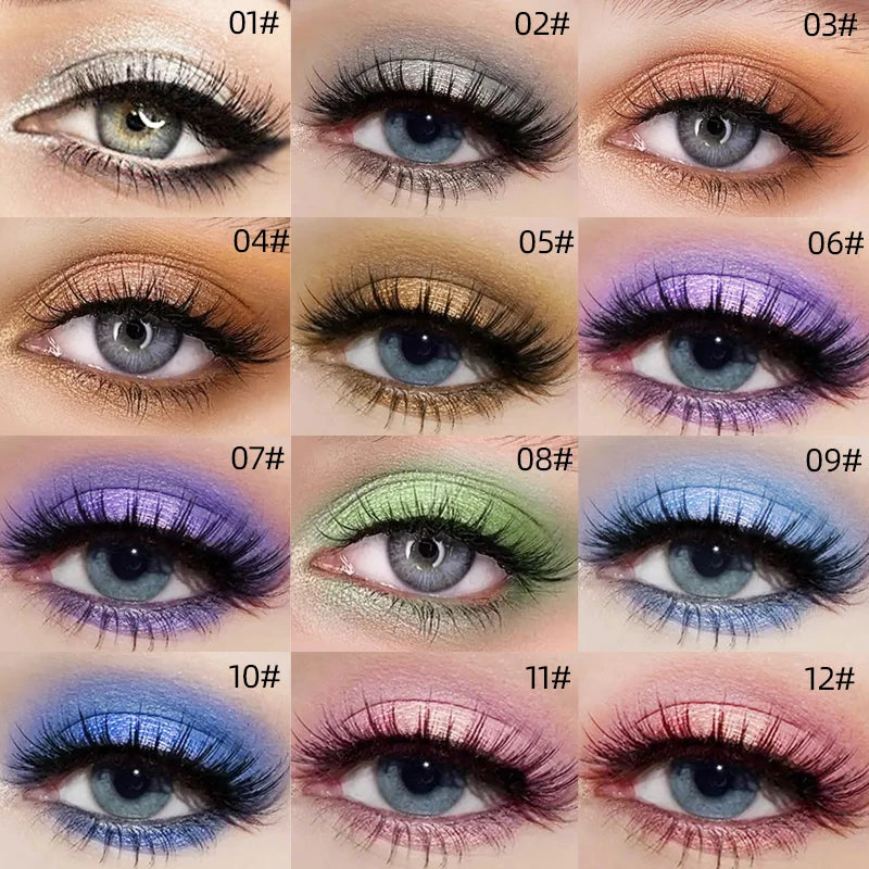 13-Shade Waterproof Liquid Eyeshadow Palette | Long-Lasting Glitter Liquid Eyeshadow Palette Qme