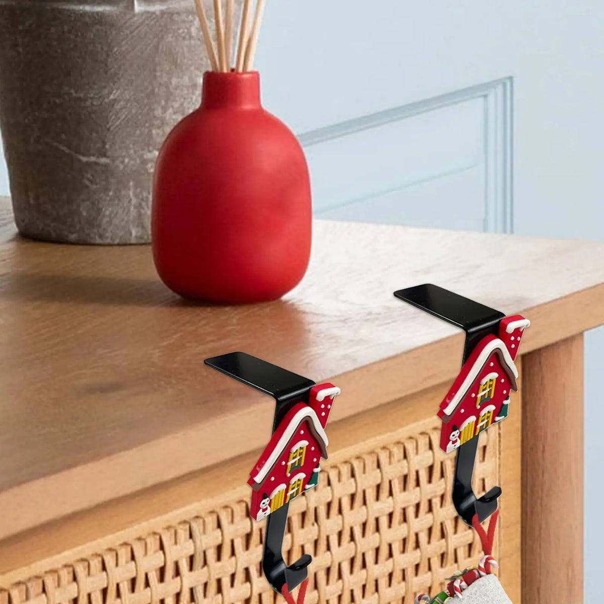 Christmas Stocking Holders for Mantle – No Drill Hooks Mantle Stocking Hooks Qme