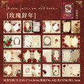 TIANZI 192pcs Vintage Scrapbooking Background Papers DIY Journal Craft Scrapbook Paper Qme A
