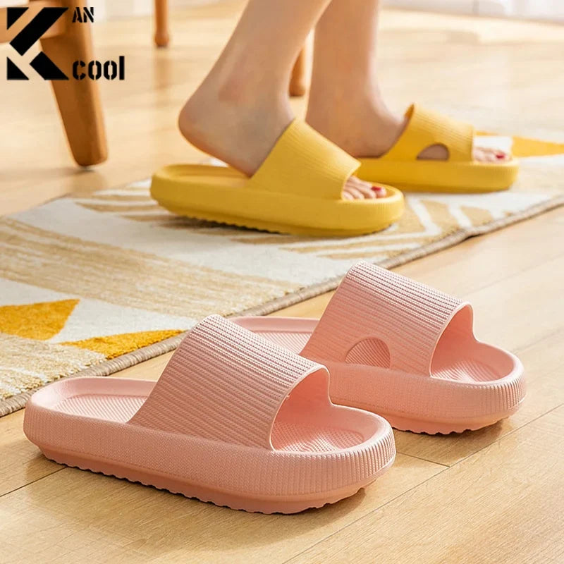 Cloud Sliders Non-Slip EVA Bathroom Slippers – Women & Men Bathroom Slippers Qme