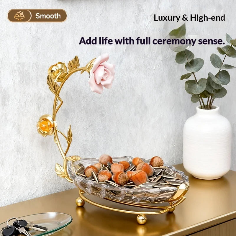 Crystal Glass Leaf Fruit & Dessert Plate – Minimalist Luxury Glass Dessert Plate Qst