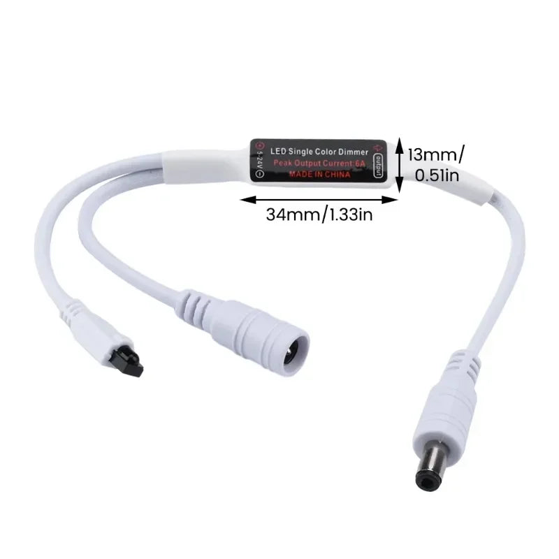 Mini IR Remote Dimmer for Single Color LED Strip DC5-24V LED Strip Dimmer Qme