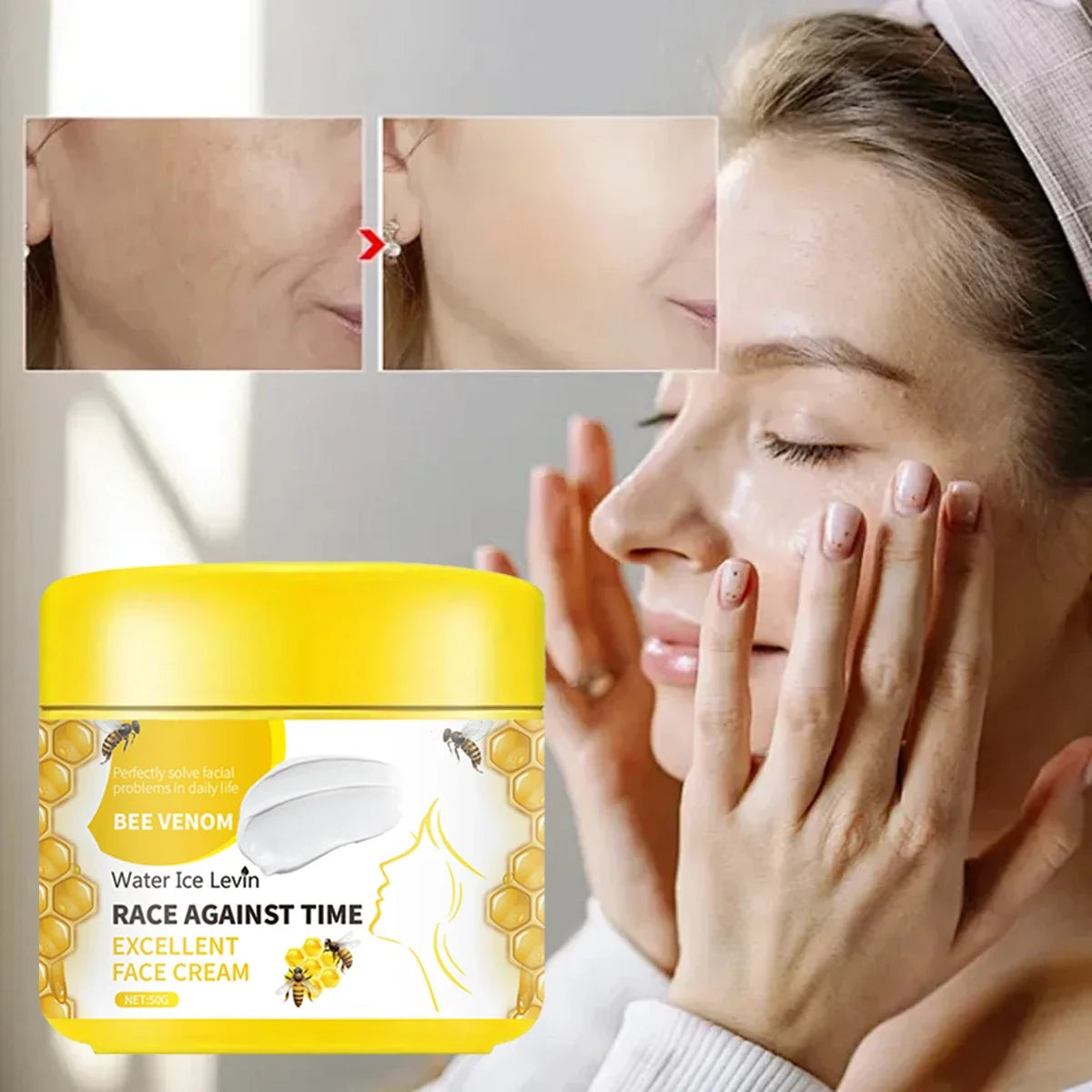 Bee Venom & Niacinamide Face Cream – Firming & Hydrating Face Moisturizer Cream Qme
