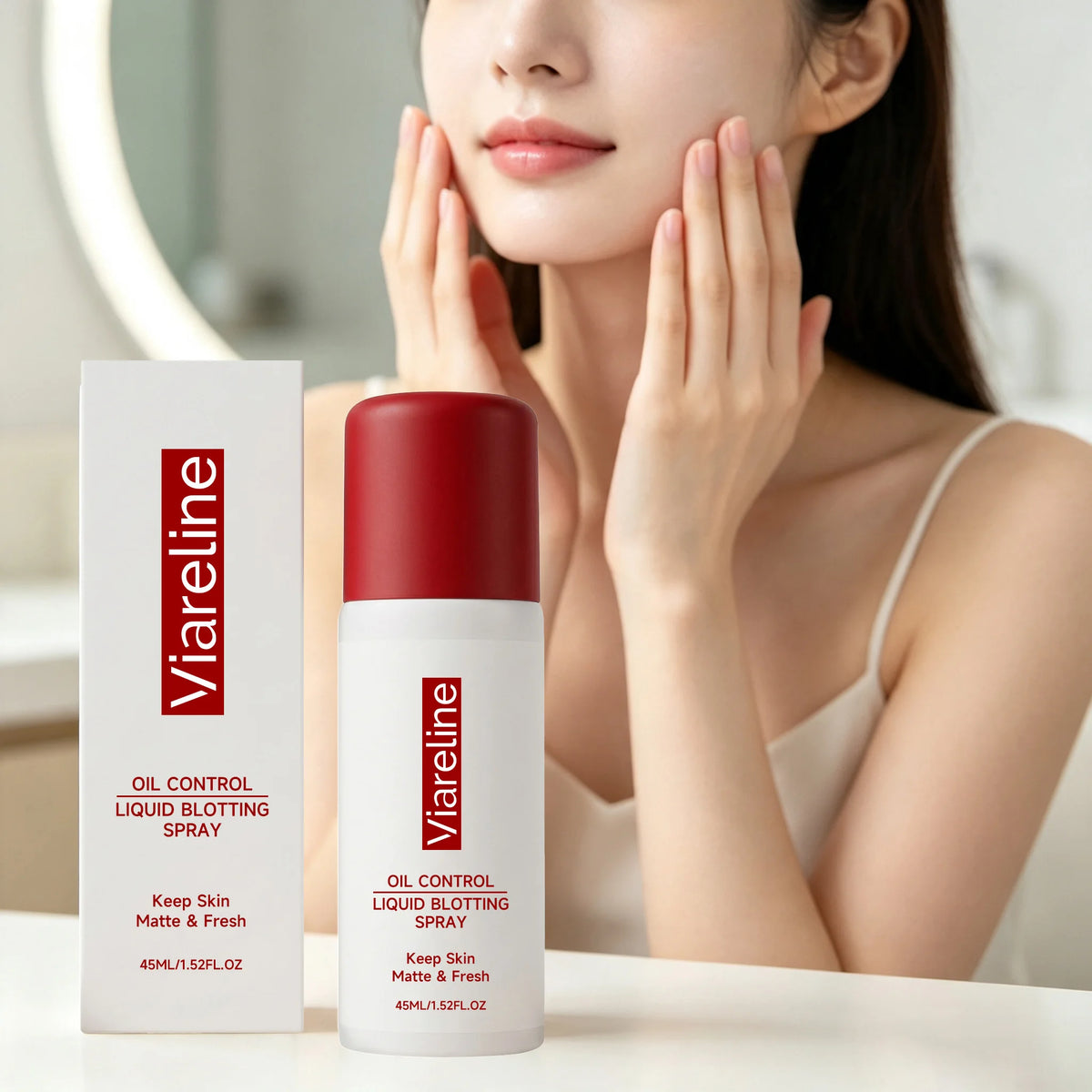 VIARELINE 45ml Matte Makeup Setting Spray – Oil Control Makeup Setting Spray Qst