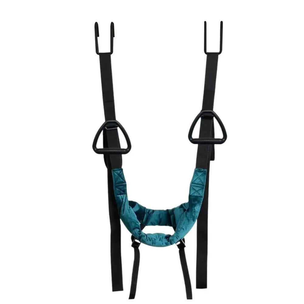 Cervical Neck Traction Belt – Portable Hanging Stretch Suspension Neck Traction Belt Qst green