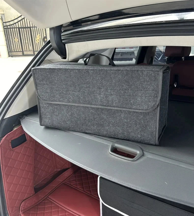 Car Trunk Felt Storage Box – Large Anti-Slip Organizer Car Trunk Organizer Qme